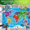 QUOKKA Puzzles for Kids Ages 8-10 - 150 Pcs Jigsaw Puzzles for 6-8 Year Olds - 400+ Facts on 50 Double-Sided Flashcards | Learn World | Education Activity Gift - Shaped Puzzles for Toddlers 4-6